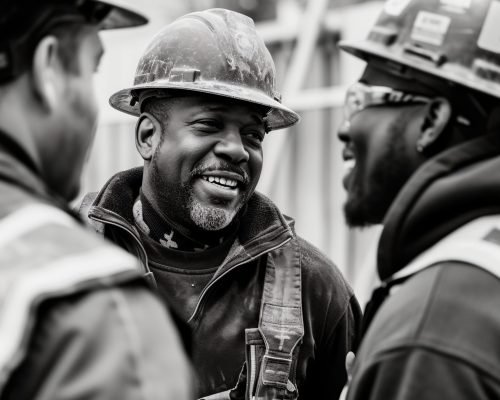 black-white-scene-showcasing-life-construction-workers-site